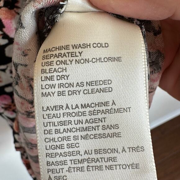 Free People Boho Jael Cut-Out Floral Mini Long Sleeve Dress Cottagecore MEDIUM - Picture 10 of 12